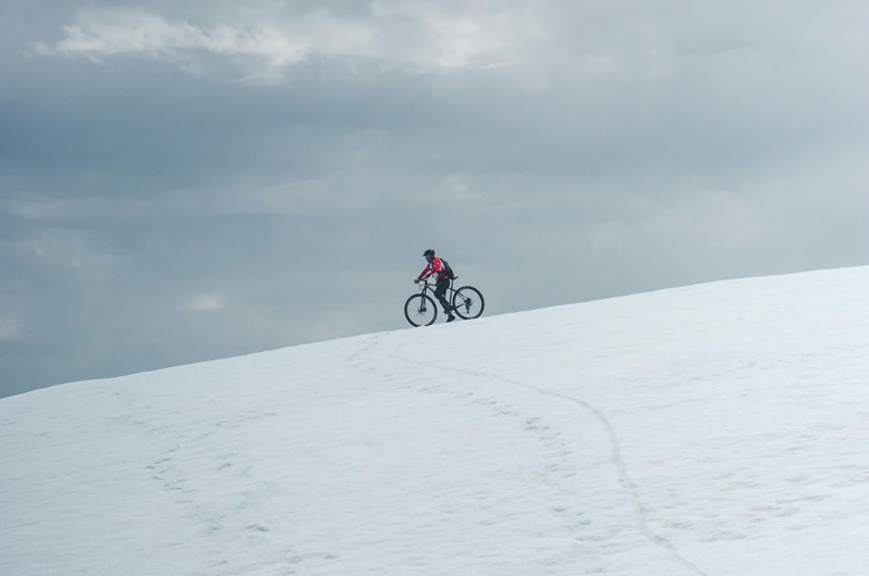 biking in snow -heather paskewich